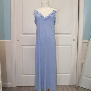 ZARA Ruffle Trim Slip Dress – Periwinkle Blue, Size M
